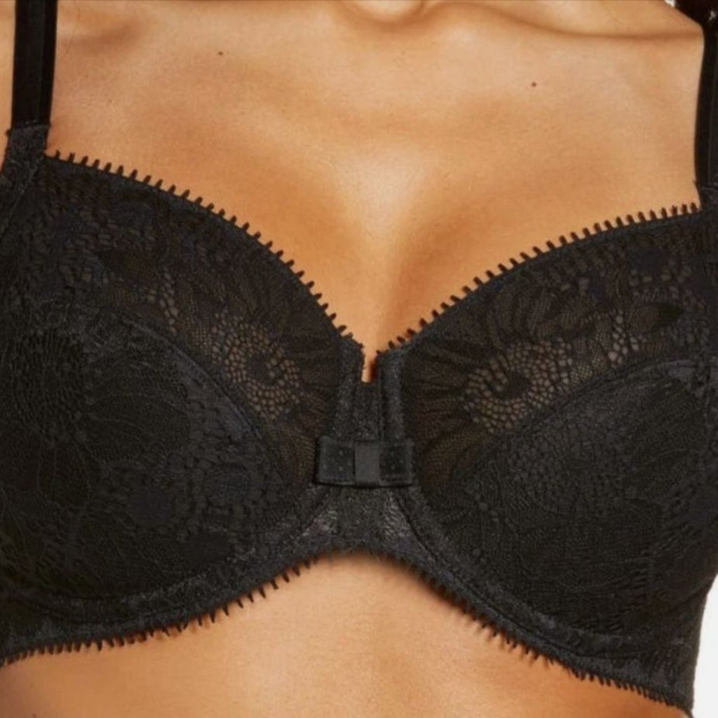 Chantelle Day To Night C15f10 Black Lace Underwire Bra Size 36dd
